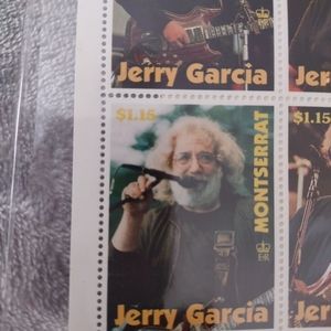 Jerry Garcia stamps 1995 1997 1998 Tanzania with certificate of authenticity